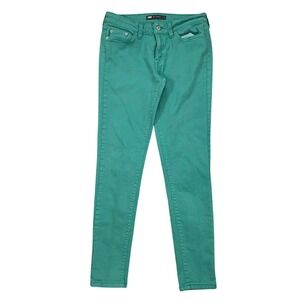Levis 535 Legging Jeans Womens 9M Teal Green Super Skinny Stretch Denim Pants